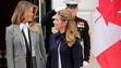 First lady Melania Trump and Canadian first lady Sophie