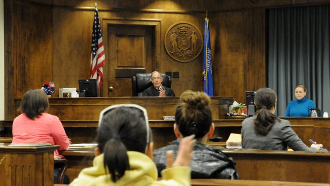 Brown County Circuit Court Judge Donald Zuidmulder presides over drug court in 2010.