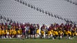 The Arizona State University football team practices