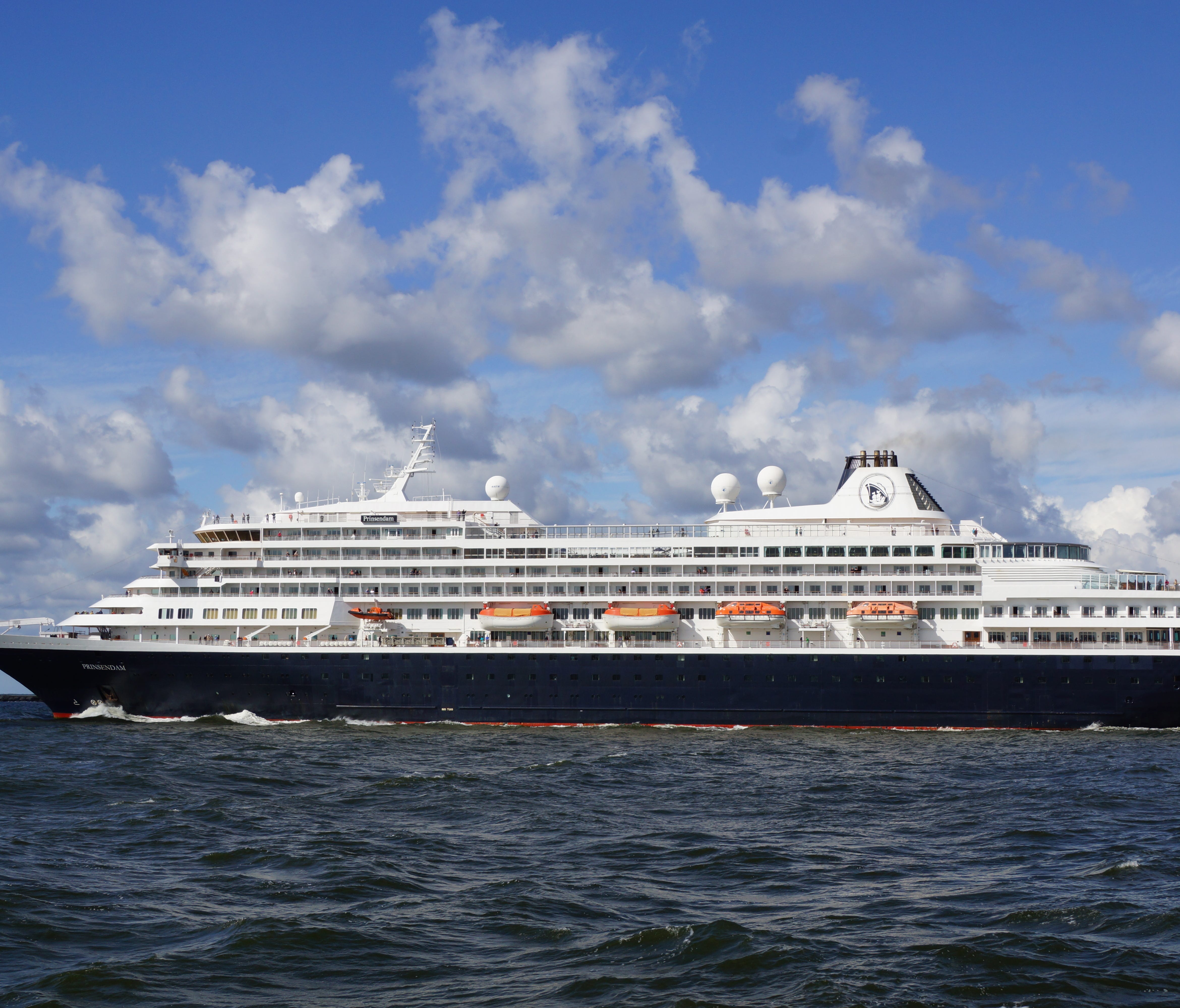 No. 10: MV Prinsendam. Holland America Line's smallest ship, the 38,848-gt, 740-guest Prinsendam, is nicknamed 
