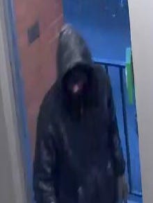Winooski police released this photo of a person suspected of the bank robbery.