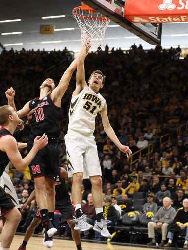 Feb 5, 2017; Iowa City, IA, USA; Iowa Hawkeyes forward