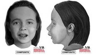 The facial reconstruction of a girl whose remains were found in Texas last year