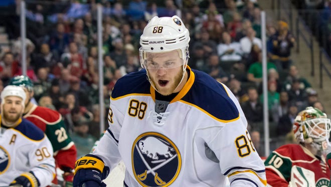 Jamie McGinn had 14 goals and 27 points this season with the Buffalo Sabres.