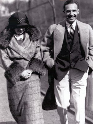 Edsel and Eleanor walk the grounds of their Grosse Pointe Shores Mansion. The house will host a Century of Love, a six-month initiative honoring the couple's 100th wedding anniversary.