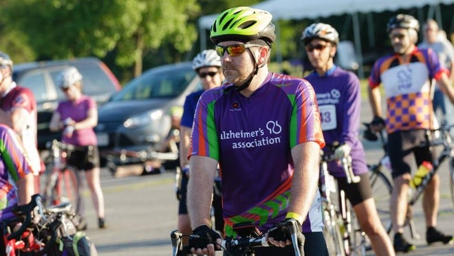 Andy Andrews of Hopkinton will cycle 100 miles to raise awareness and funds for Alzheimer's research for the Alzheimer's Association Massachusetts/New Hampshire Chapter's annual Ride to End Alzheimer's.