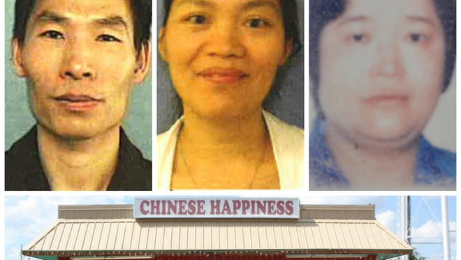 Rong Chen (top left), Mei Rong Li (center), and Mei Jin Li were all stabbed to death in 2011. They owned Chinese Happiness restaurant in D'Iberville.