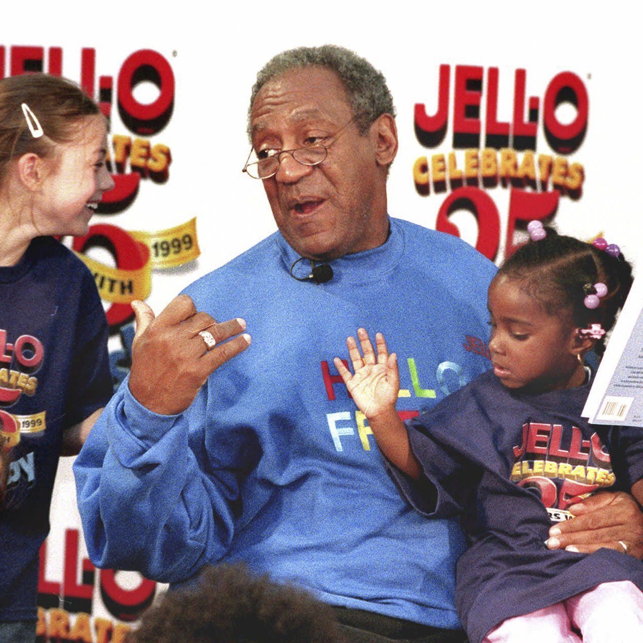 Bill Cosby, marking 25 years as pitchman for Jell-O desserts and a donation of children's books from his 
