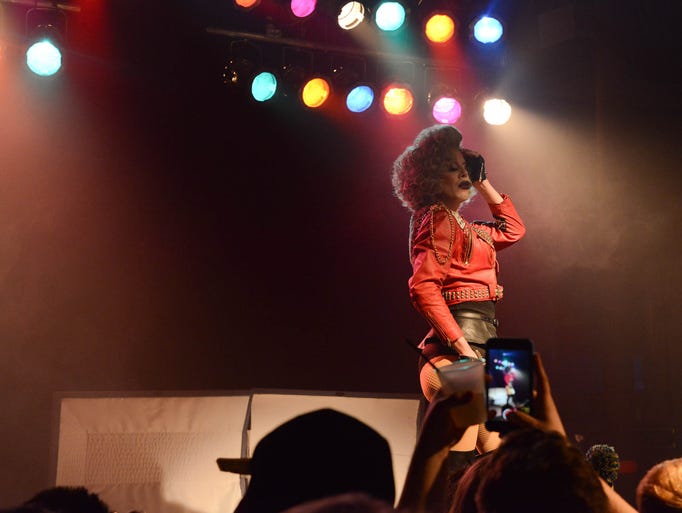 Sharon Needles performs at Wooly's on Sunday night