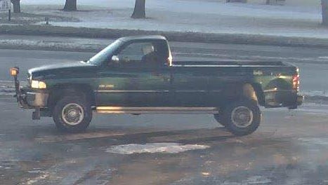 A green Dodge pickup authorities say is linked to several burglaries in Minnehaha County.