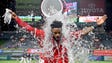 June 13: Angels left fielder Eric Young Jr. is doused