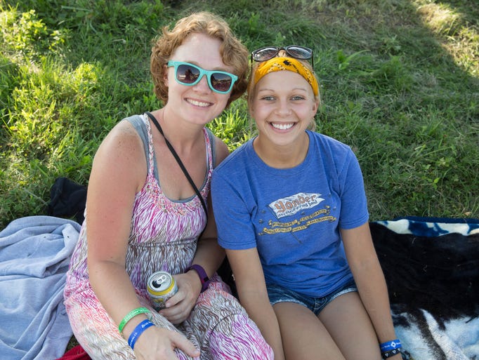 Tasha Volk, 34, (left) and Layla Kimm, 25, Friday,