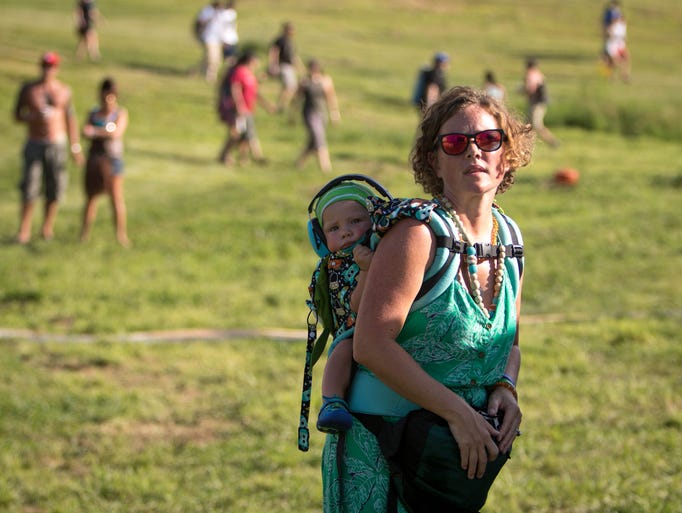 Kari Bienert of Des Moines dances with Solomon Bienert,
