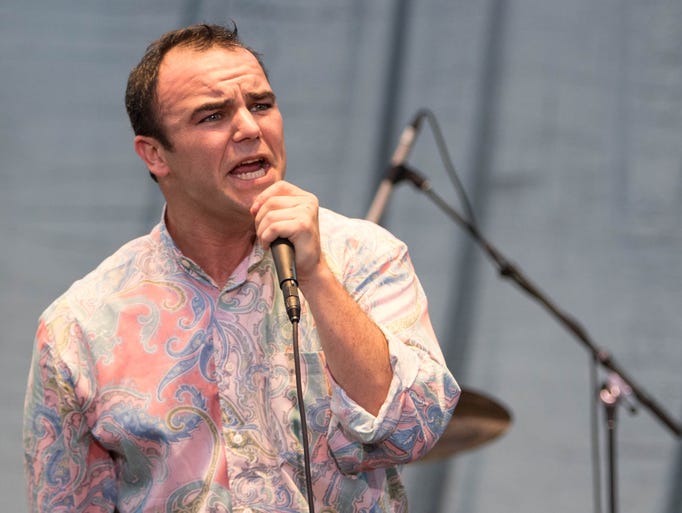 Future Islands performs Friday, July 31, 2015, during
