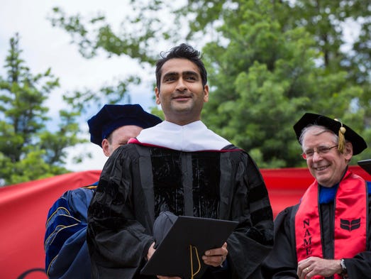 Comedian and writer Kumail Nanjiani receives an honorary