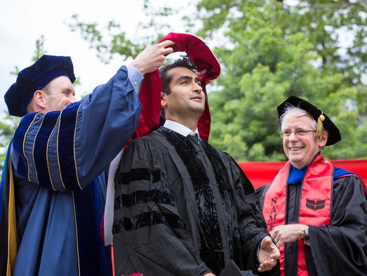 Comedian and writer Kumail Nanjiani receives an honorary