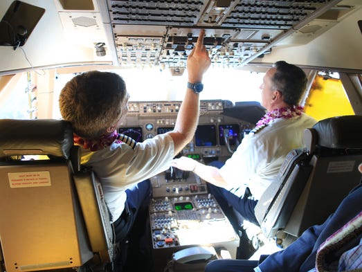 Captains David Smith, left, and Tom Spratt, right,