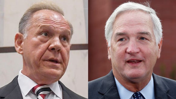 Caption: Roy Moore and Sen. Luther Strange, R-Ala.