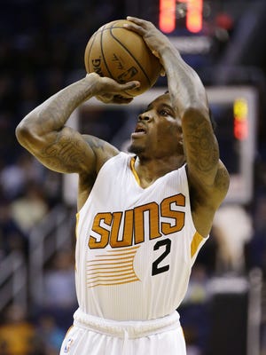 Phoenix Suns guard Eric Bledsoe shoots a jumper against the Minnesota Timberwolves in the first half on Jan. 24, 2017 in Phoenix.