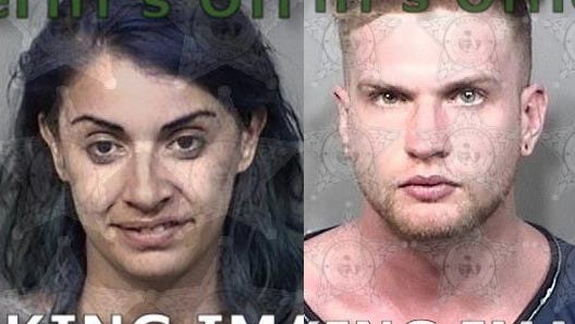 Arrest reports say Nicole Vargas, 28, was performing oral sex on Colton Voegele, 23, in a Cape Canaveral parking lot.