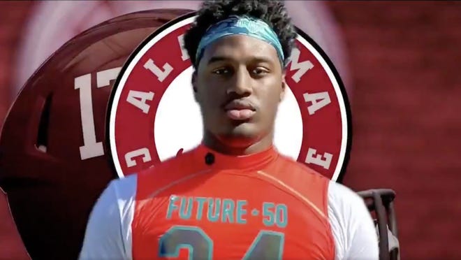 JC Latham became the first offensive lineman in Alabama's 2021 recruiting class when he committed on Friday.