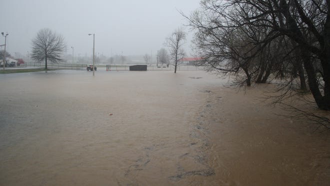 Madison County has received over five inches of rain, flooding many low-lying areas.