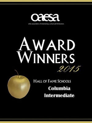 Officials from Columbia Intermediate School in the Kings school district will go to Columbus June 12 to be honored for being named one of the 2015 Hall of Fame schools by the Ohio Association of Elementary School Administrators.