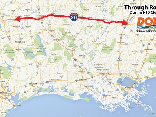 Floods close I-10, detours advised for drivers heading west
