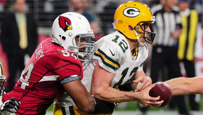 The Cardinals sacked Packers QB Aaron Rodgers eight times in their Week 16 meeting.
