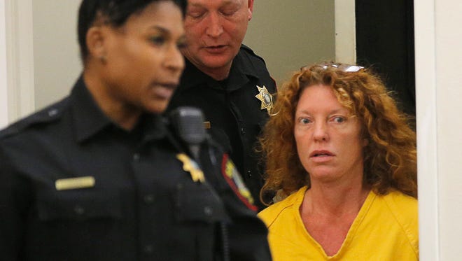 Tonya Couch appears in court in Fort Worth, Texas, Friday, Jan. 8, 2016. The mother of Ethan Couch, who used an "affluenza" defense after killing people in a drunken-driving wreck appeared in court on a charge of hindering the apprehension of a felon.