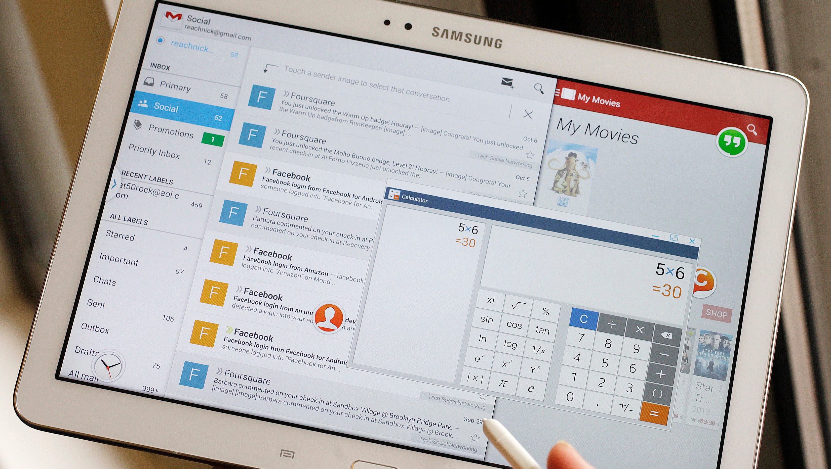AP review: Samsung tablet offers PC-like multi-tasking