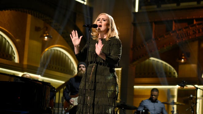 Adele performs on 'SNL' in November 2015.