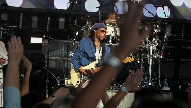 Award-winning musician Nile Rogers performs with CHIC at Pine Knob on  July 11, 2016.