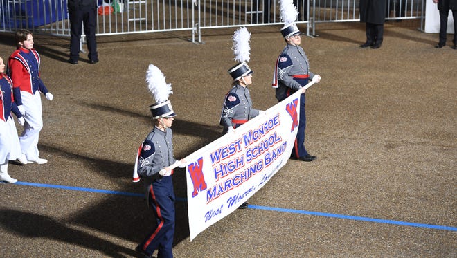Jan 20, 2017; Washington, DC, USA; West Monroe High School Marching Band march in the Inaugural Parade during the 2017 Presidential Inauguration at the Lafayette Park reviewing stand. Mandatory Credit: Jasper Colt-USA TODAY ORG XMIT: USATSI-357229 (Via OlyDrop)