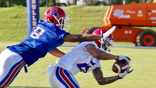Louisiana Tech wide receiver Alfred Smith, right, is among the many names eager to replace the likes of Trent Taylor and Carlos Henderson at the position.