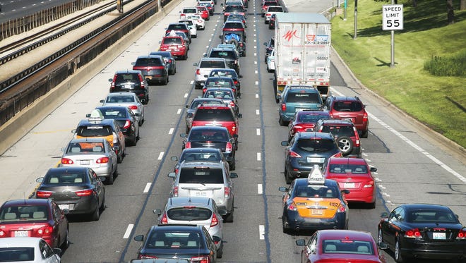 File photo from May 23, 2015 shows traffic jams  on the Kennedy Expressway leaving Chicago for the Memorial Day weekend.