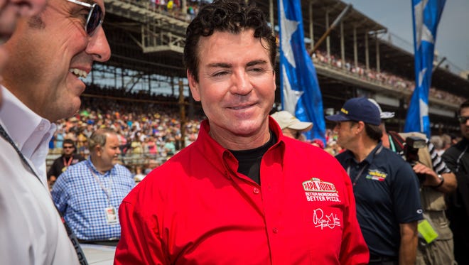 John Schnatter attends the Indy 500 on May 23, 2015, in Indianapolis. The Papa John’s founder recently resigned in disgrace from his company’s chairmanship.
