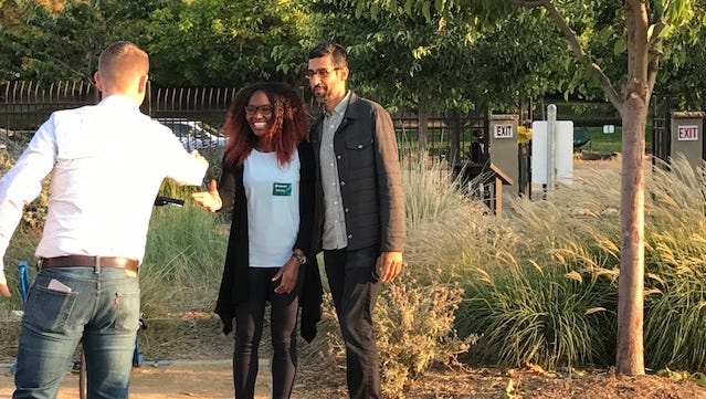 google ceo to girls you belong in this