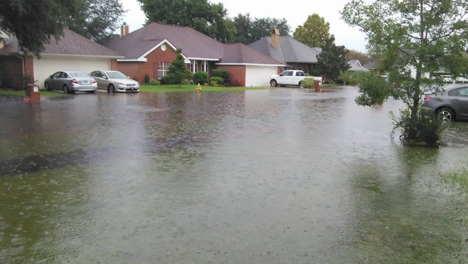 Rain pummels south Louisiana parishes