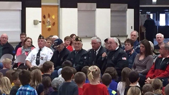 O.H. Schultz Elementary School students and faculty held a commemorative Veterans Day program in the school's gymnasium to honor those who have served our country.