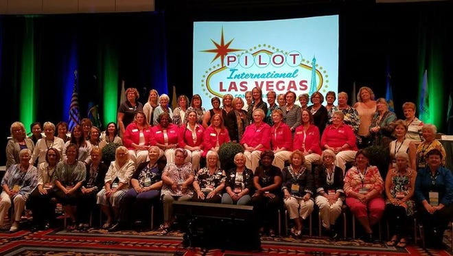 Florida members gathered for a photo at the Pilot International Convention in Las Vegas.