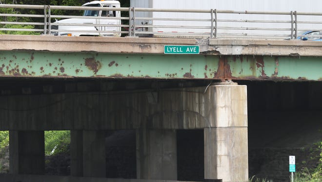 The bridge on Lyell Avenue that crosses Interstates 390 in Gates is in need of repairs.