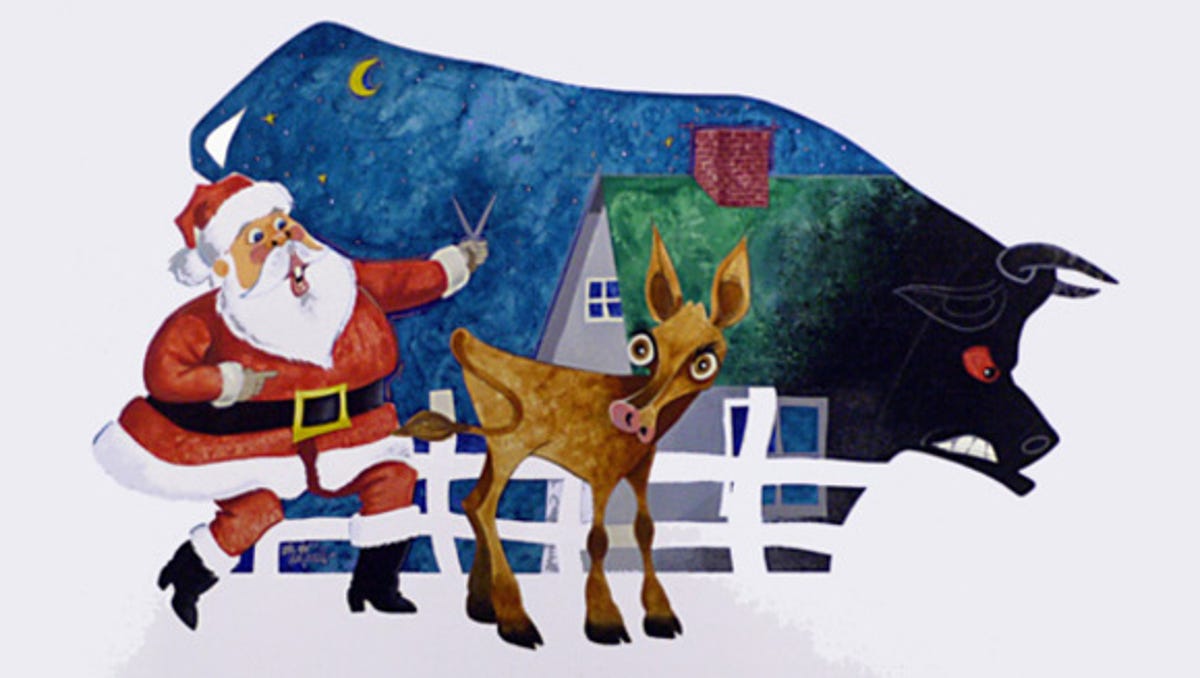 Clarabell The Christmas Cow Draw a line through its head. clarabell the christmas cow
