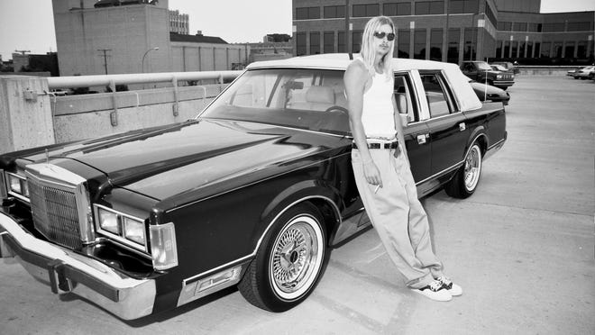 Kid Rock in Royal Oak in 1996, atop the then-new parking garage in Royal Oak.