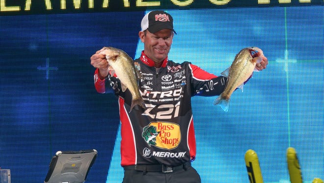 Elite angler Kevin VanDam of Kalamazoo works so furiously while fishing for bass that his Fitbit says he burns 5,000 calories a day.