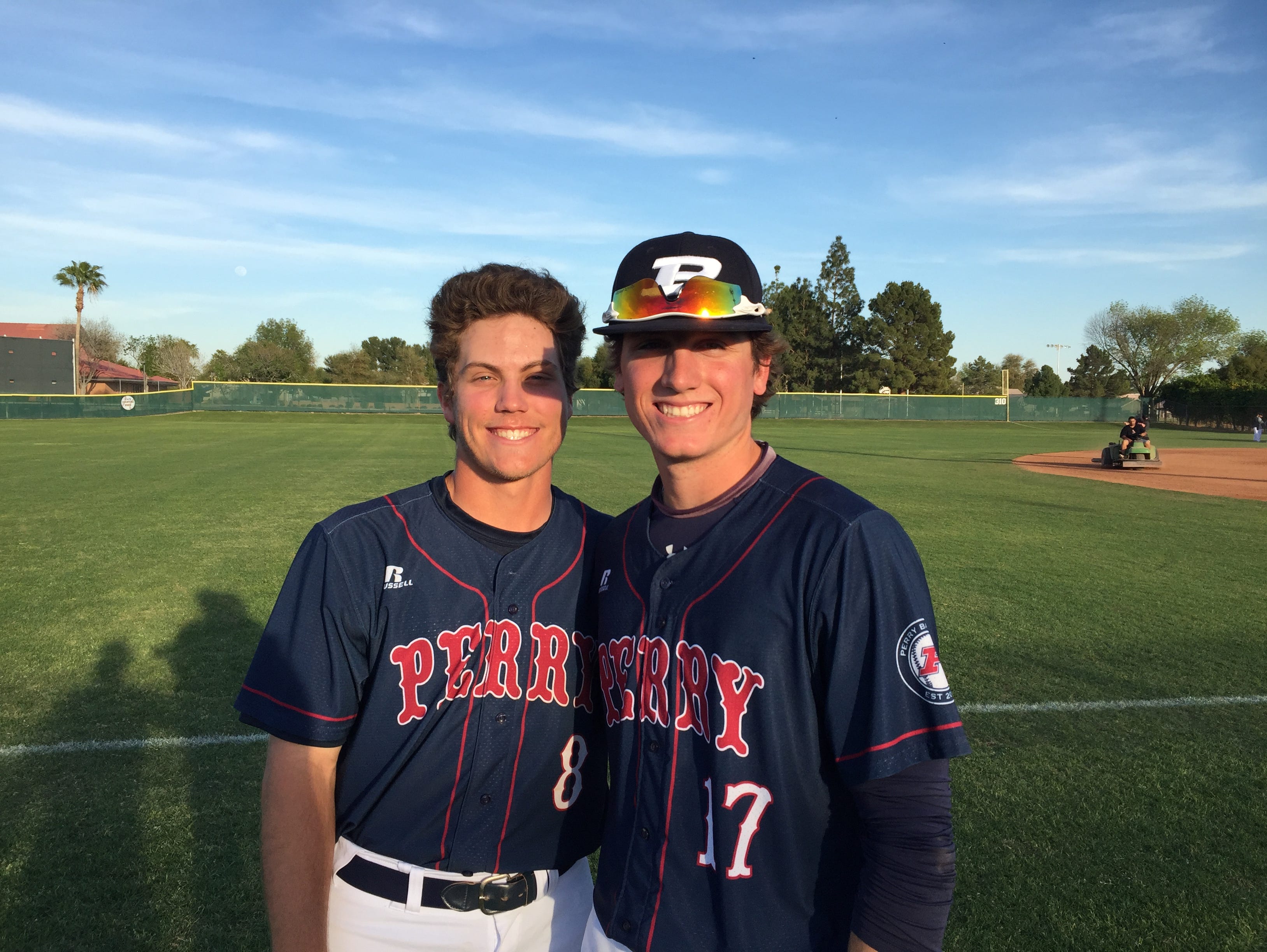 Perry's middle infield of Tommy Sacco (left) and Trevor Hauver leads team into final of the first Boras Baseball Classic held in Arizona