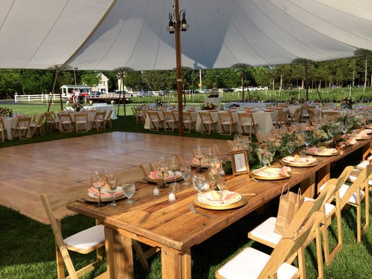 S Pick Their Own Wedding Venues Nj Farms A Sailcloth Tent Covers Tables And Dance Floor Ready