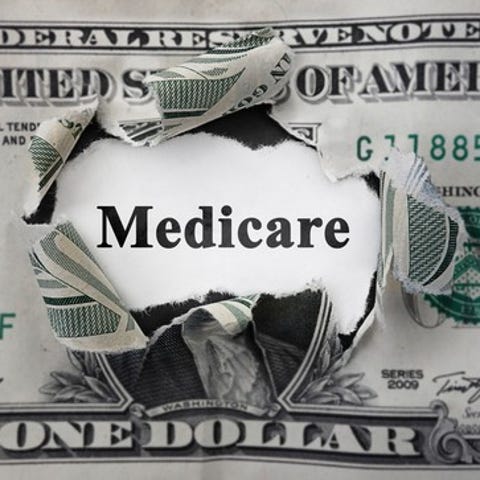 The word Medicare written where George...