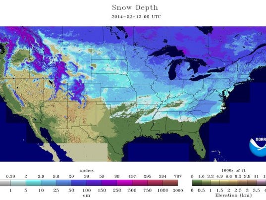 Where S The Snow On The Ground In 49 Of 50 States