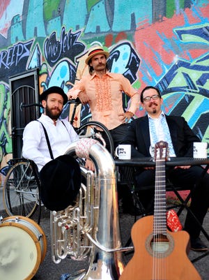 From left to right, the members of Zoltan and the Fortune Tellers: Fernando Garavito, Zoltan Szekely, Byron Ripley.